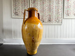 A Very Large 19th C Yellow Glazed 19th C Italian Olive Oil Jar