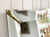 A Large 1950's Brass & Glass Mounted Mirror