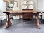 An Arts and Crafts Oak Trestle Table of Superb Design