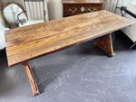 An Arts and Crafts Oak Trestle Table of Superb Design