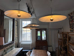 Four Very Large 1960's Aluminium Pendants by Bonderup & Thorup