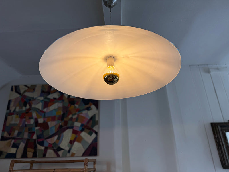 Four Very Large 1960's Aluminium Pendants by Bonderup & Thorup