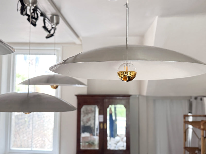 Four Very Large 1960's Aluminium Pendants by Bonderup & Thorup
