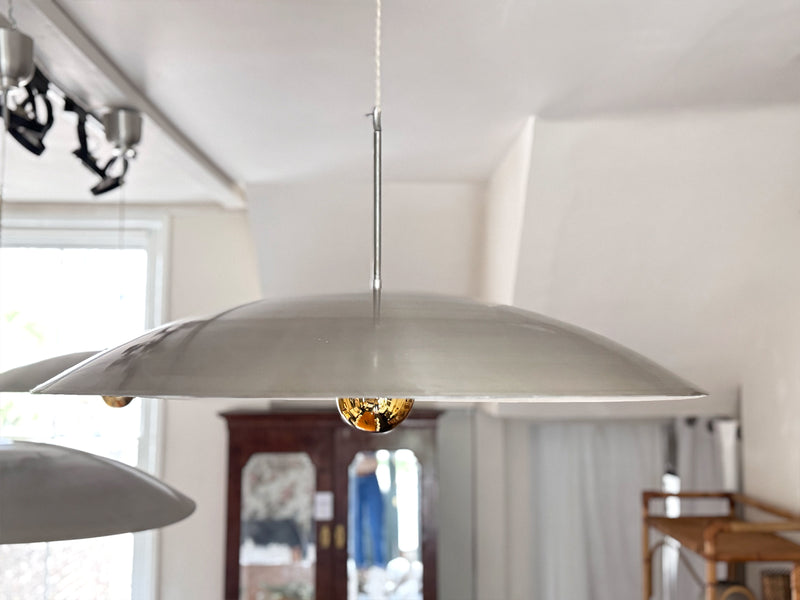 Four Very Large 1960's Aluminium Pendants by Bonderup & Thorup