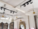 Four Very Large 1960's Aluminium Pendants by Bonderup & Thorup