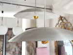 Four Very Large 1960's Aluminium Pendants by Bonderup & Thorup