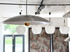 Four Very Large 1960's Aluminium Pendants by Bonderup & Thorup