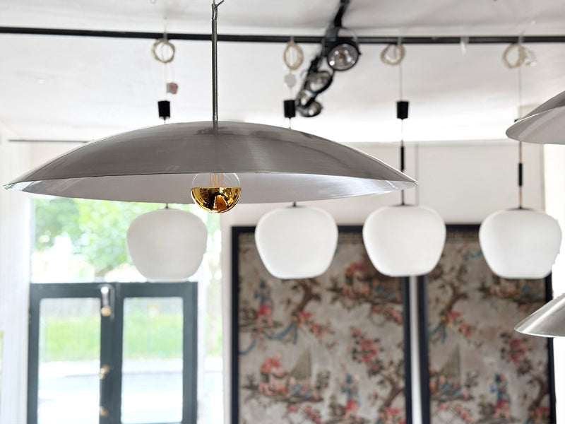 Four Very Large 1960's Aluminium Pendants by Bonderup & Thorup
