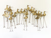 A Large Brutalist Gilt Brass Sandpiper Wall Sculpture by Curtis Jere