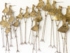 A Large Brutalist Gilt Brass Sandpiper Wall Sculpture by Curtis Jere