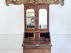 A Fine George II English Burr Walnut Bureau Bookcase