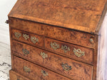 A Fine George II English Burr Walnut Bureau Bookcase