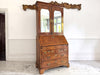 A Fine George II English Burr Walnut Bureau Bookcase