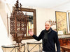 A Very Large 1920's Ornate Wrought Iron Lantern