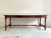 A Very Fine 18th C French Walnut Turned Leg Refectory Table