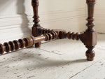 A Very Fine 18th C French Walnut Turned Leg Refectory Table