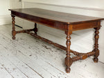 A Very Fine 18th C French Walnut Turned Leg Refectory Table