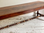 A Very Fine 18th C French Walnut Turned Leg Refectory Table