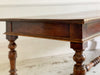 A Very Fine 18th C French Walnut Turned Leg Refectory Table