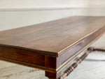 A Very Fine 18th C French Walnut Turned Leg Refectory Table