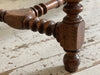 A Very Fine 18th C French Walnut Turned Leg Refectory Table