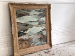 A 1960's Blue Tone Mix Media Artwork by Jean-Pierre Villeneuve in Montparnasse Frame
