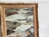 A 1960's Blue Tone Mix Media Artwork by Jean-Pierre Villeneuve in Montparnasse Frame