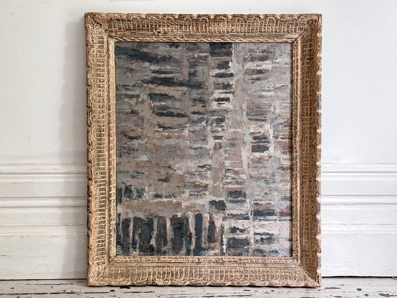 A 1960's Mixed Media on Paper Artwork by Jean-Pierre Villeneuve in Montparnasse Frame (Copy)
