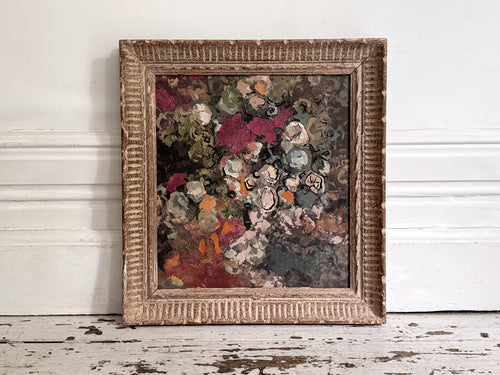 A 1960's Oil on Board Abstract Floral Still-Life by Jean-Pierre Villeneuve