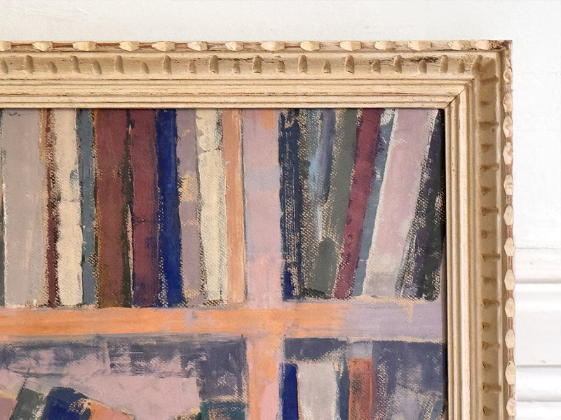 A 1960's Pastel on Paper by Jean-Pierre Villeneuve in Vintage Montparnasse Frame