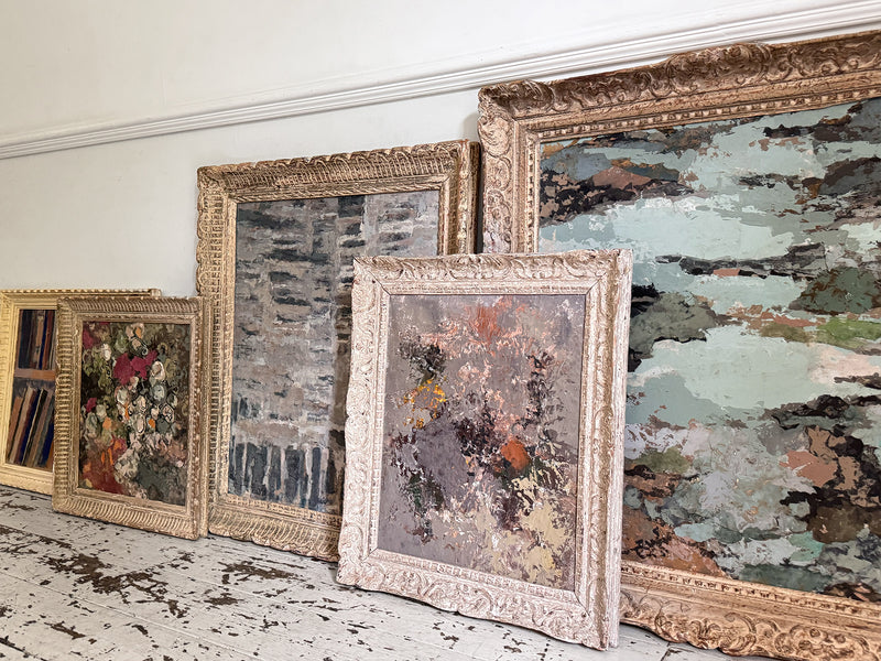 A 1960's Mixed Media on Paper Artwork by Jean-Pierre Villeneuve in Montparnasse Frame