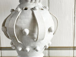 A White Ball Sculptural Ceramic Lamp I by Kate Monckton