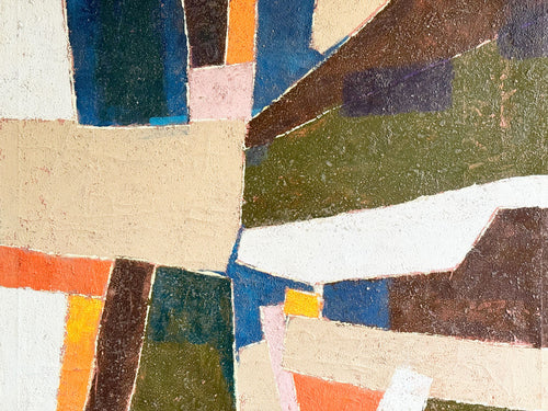A Large 1970's Abstract Oil on Canvas from Florence School of Art