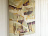 A Large 1970's Abstract Oil on Canvas in Pale Green Tones from Florence School of Art