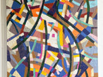 A Colourful 1970's Abstract Oil on Canvas from Florence School of Art