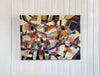 A Large Multicoloured 1970's Abstract Oil on Canvas Artwork