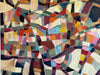 A Large Multicoloured 1970's Abstract Oil on Canvas Artwork