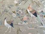 A Very Large Antique Cantonese Framed Hand-Embroidered Silk