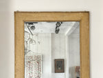 A Very Large 19th C English Mirror with Original Plate and Delicately Decorated Surround