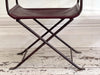 A Pair of 19th C Savonarola Iron & Leather Italian Campaign Chairs