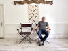 A Pair of 19th C Savonarola Iron & Leather Italian Campaign Chairs