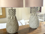 A Pair of Very Large Ceramic Pineapple Lights