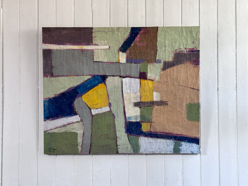 A 1970's Abstract Oil on Canvas Artwork