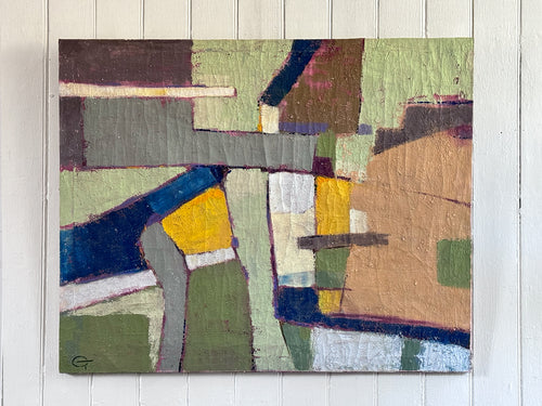 A 1970's Abstract Oil on Canvas Artwork