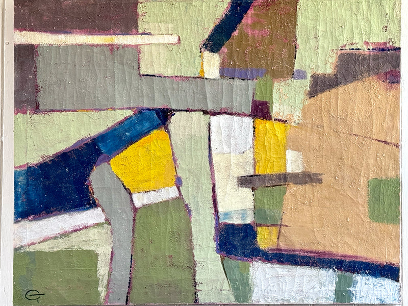 A 1970's Abstract Oil on Canvas Artwork