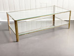 A Two Tier Bronze Coffee Table by Jacques Quinet