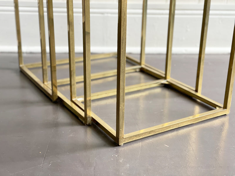 A Brass Plated 1960's Italian Nest of Tables