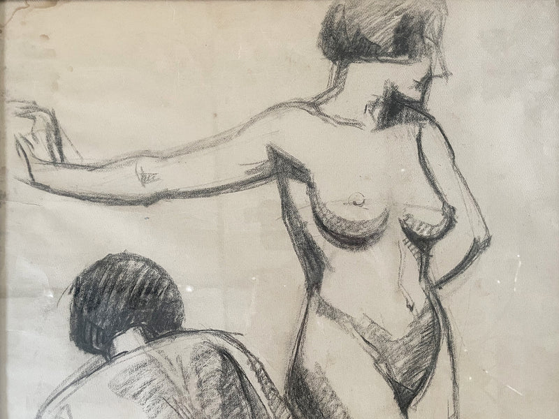 A 1950's French Female Life Study - Pencil on Paper