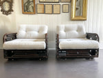A Pair of Large Sculptural 1970's Italian Bentwood Armchairs