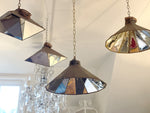 A Pair of 1950's French Mirrored Pendants - Large